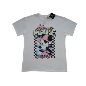 Disney Minnie Mouse Racing Graphic T-Shirt - Size L